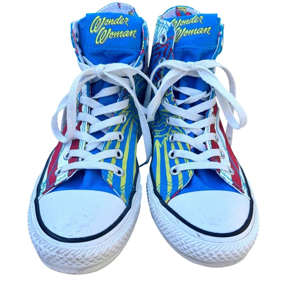 Wonder Woman‎ Converse All Star High Top Sneakers Womens Size 7 Comic Book